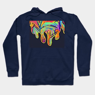 Rainbow/Navy/Gold Drip Series Hoodie